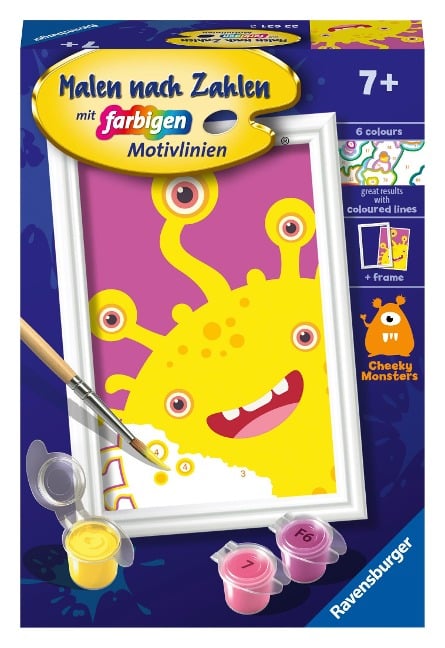 Ravensburger Malen nach Zahlen 23631 - Gelbes Monster - Kinder ab 7 Jahren - 