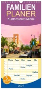 Cover-Bild zum Titel 'Familienplaner 2027 - Kunterbuntes Miami mit 5 Spalten (Wandkalender, 21 x 45 cm) CALVENDO' von 'Bruno Pohl'
