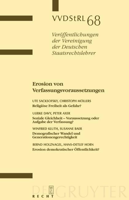 Erosion von Verfassungsvoraussetzungen - Ute Sacksofsky, Ulrike Davy, Christoph Möllers, Et Al., Peter Axer