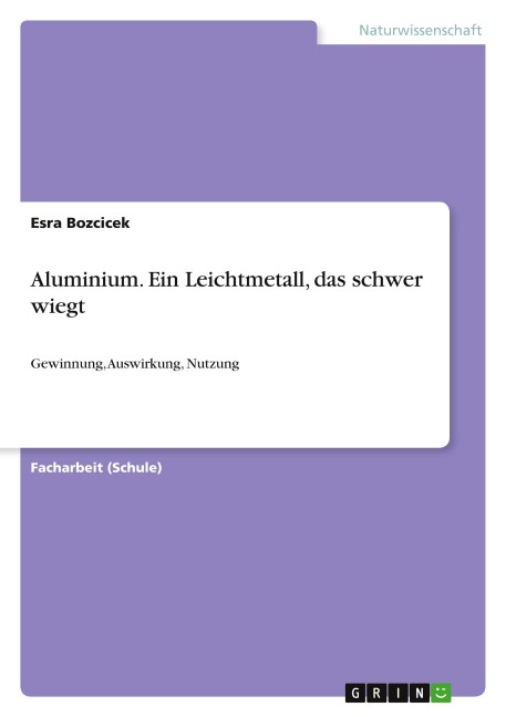 Aluminium. Ein Leichtmetall, das schwer wiegt - Esra Bozcicek