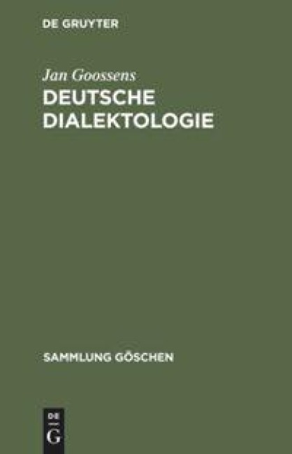 Deutsche Dialektologie - Jan Goossens