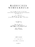 Badisches Wörterbuch, Band V/Lieferung 84 - 