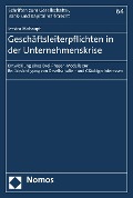 Cover-Bild zum Titel 'Geschäftsleiterpflichten in der Unternehmenskrise' von 'Jessica Mohaupt'