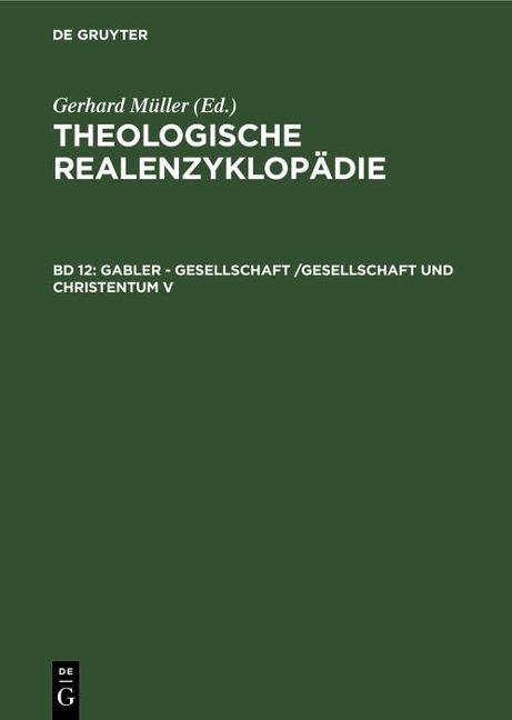 Gabler - Gesellschaft /Gesellschaft und Christentum V - 