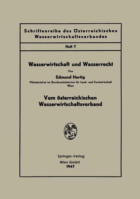 Wasserwirtschaft und Wasserrecht - Edmund Hartig