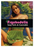Cover-Bild zum Titel 'Psychodelic -Sexy Girls & Cannabis (Wandkalender 2026 DIN A2 hoch), CALVENDO Monatskalender' von 'Mimi Lyvia'