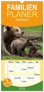 Familienplaner 2026 - Tierbabys 2026 mit 5 Spalten (Wandkalender, 21 x 45 cm) CALVENDO - Johann Schörkhuber