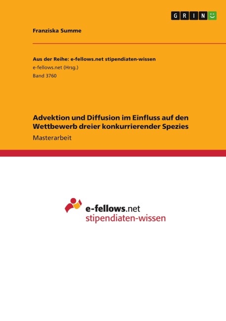Advektion und Diffusion im Einfluss auf den Wettbewerb dreier konkurrierender Spezies - Franziska Summe