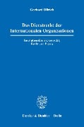 Cover-Bild zum Titel 'Das Dienstrecht der Internationalen Organisationen.' von 'Gerhard Ullrich'