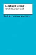 Cover-Bild zum Titel 'Kant leicht gemacht. Für die Sekundarstufe II. [Texte und Materialien für den Unterricht]' von ''