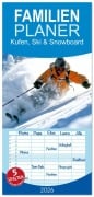 Cover-Bild zum Titel 'Familienplaner 2026 - Kufen, Ski & Snowboard mit 5 Spalten (Wandkalender, 21 x 45 cm) CALVENDO' von 'Peter Roder'