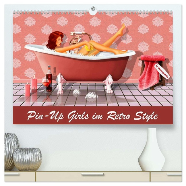 Pin-Up Girls im Retro Style by Mausopardia (hochwertiger Premium Wandkalender 2026 DIN A2 quer), Kunstdruck in Hochglanz - Monika Jüngling Alias Mausopardia