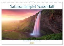 Cover-Bild zum Titel 'Naturschauspiel Wasserfall: Europas fließende Kunstwerke (Wandkalender 2026 DIN A3 quer), CALVENDO Monatskalender' von 'Stefan L. Beyer'