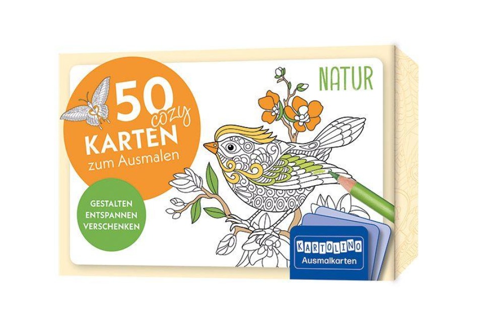 50 cozy Karten zum Ausmalen - Natur - 