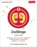 Zwillinge Sternzeichenkalender 2026 - Tagesabreißkalender - Ihr Horoskop für jeden Tag - Robert Satorius