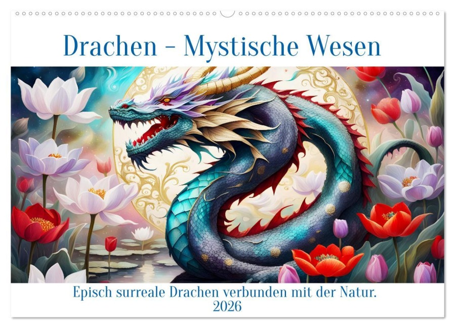 Drachen - Mystische Wesen (Wandkalender 2026 DIN A2 quer), CALVENDO Monatskalender - Dusanka Djeric