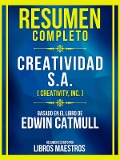 Cover-Bild zum Titel 'Resumen Completo - Creatividad S.A. (Creativity, Inc.) - Basado En El Libro De Edwin Catmull' von 'Libros Maestros, Libros Maestros'