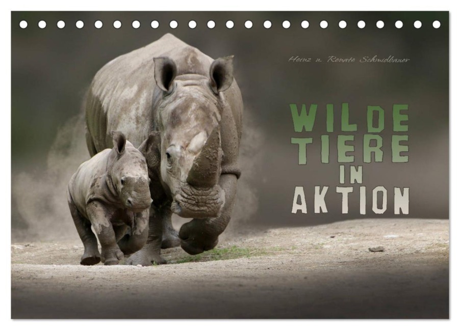 WILDE TIERE IN AKTION (Tischkalender 2026 DIN A5 quer), CALVENDO Monatskalender - Heinz Schmidbauer