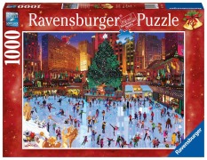 Cover-Bild zum Titel 'Weihnachtspuzzle 1000 Teile - Weihnachtszauber am Rockefeller Center' von ''