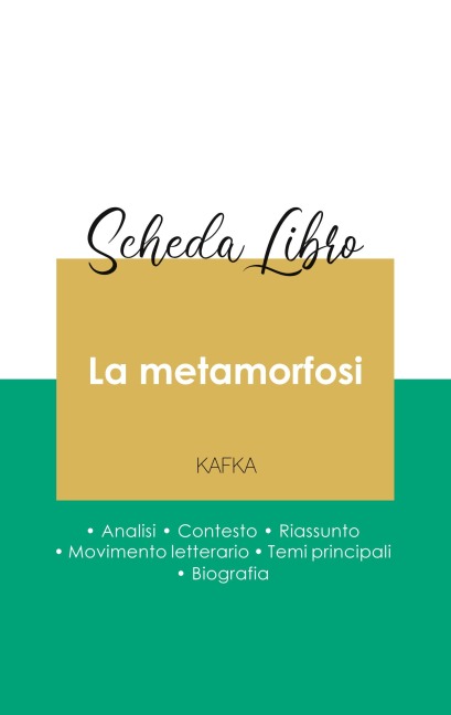 Scheda libro La metamorfosi di Kafka (analisi letteraria di riferimento e riassunto completo) - Franz Kafka