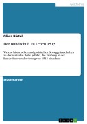 Cover-Bild zum Titel 'Der Bundschuh zu Lehen 1513' von 'Olivia Härtel'