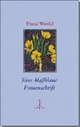 Cover-Bild zum Titel 'Eine blaßblaue Frauenschrift' von 'Franz Werfel'