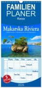 Cover-Bild zum Titel 'Familienplaner 2026 - Makarska Riviera - Malerische Urlaubsorte in Dalmatien mit 5 Spalten (Wandkalender, 21 x 45 cm) CALVENDO' von 'LianeM LianeM'