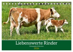 Cover-Bild zum Titel 'Liebenswerte Rinder (Tischkalender 2026 DIN A5 quer), CALVENDO Monatskalender' von 'Jean-Louis Glineur'