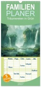 Cover-Bild zum Titel 'Familienplaner 2027 - Träumereien in Grün mit 5 Spalten (Wandkalender, 21 x 45 cm) CALVENDO' von 'Simone Wunderlich'