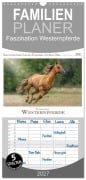 Cover-Bild zum Titel 'Familienplaner 2027 - Faszination Westernpferde mit 5 Spalten (Wandkalender, 21 x 45 cm) CALVENDO' von 'Martina Wrede - Wredefotografie'