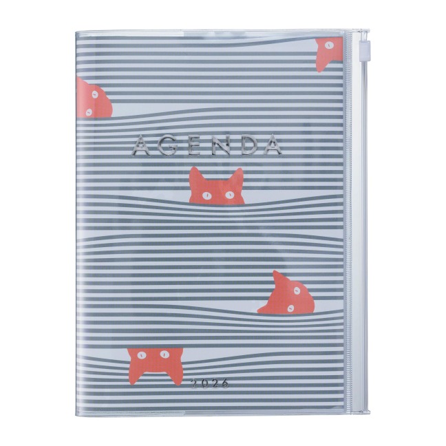 MARK'S 2025/26 Taschenkalender, A5 Cats // Gray - 