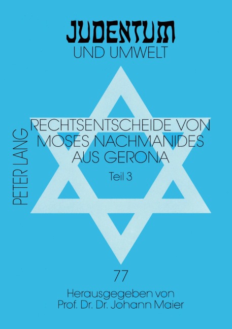 Rechtsentscheide von Moses Nachmanides aus Gerona - Hans-Georg Von Mutius
