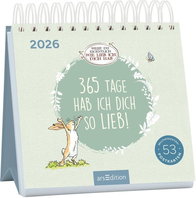 Postkartenkalender Weißt du eigentlich, wie lieb ich dich hab? 2026 - 