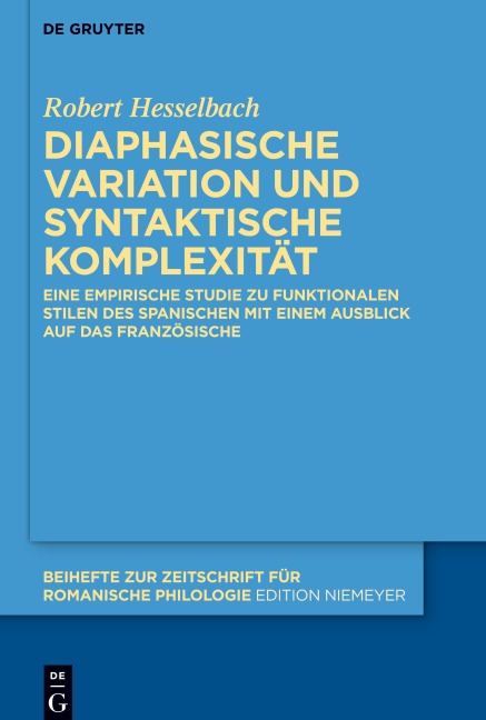 Diaphasische Variation und syntaktische Komplexität - Robert Hesselbach
