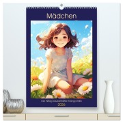 Cover-Bild zum Titel 'Mädchen. Der Alltag zauberhafter Manga-Girls (hochwertiger Premium Wandkalender 2026 DIN A2 hoch), Kunstdruck in Hochglanz' von 'Rose Hurley'
