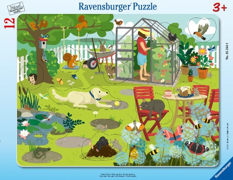 Ravensburger Kinderpuzzle - Unser Garten - 12 Teile Rahmenpuzzle für Kinder ab 3 Jahren - 