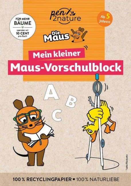 Mein kleiner Maus-Vorschulblock. Vorschulübungen für Kinder ab 5 Jahren - Pen2nature