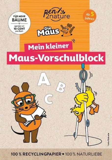 Mein kleiner Maus-Vorschulblock. Vorschulübungen für Kinder ab 5 Jahren - Pen2nature