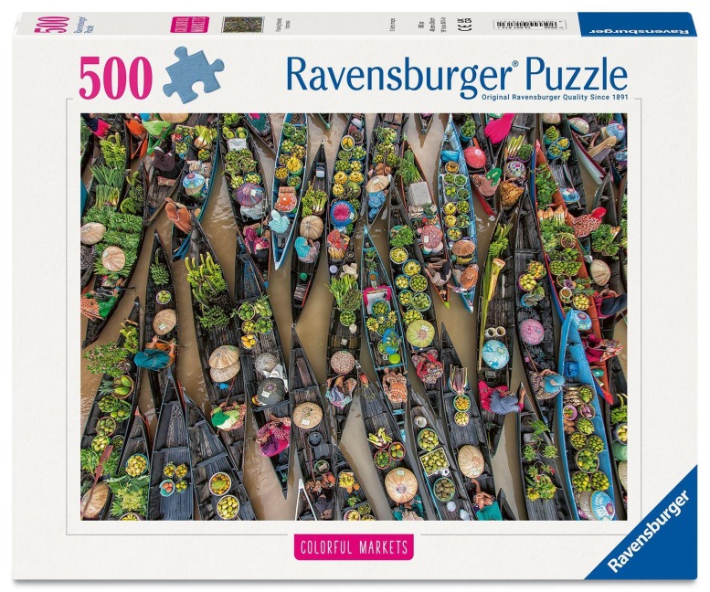Erwachsenenpuzzle 500 Teile - Schwimmender Markt, Indonesien - 