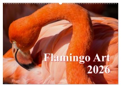 Cover-Bild zum Titel 'Flamingo Art 2026 (Wandkalender 2026 DIN A2 quer), CALVENDO Monatskalender' von 'Max Steinwald'