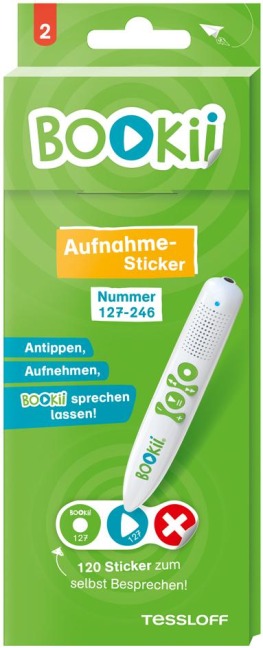120 BOOKii® Aufnahme-Sticker neutral Paket 2, Nr. 127-246 - 