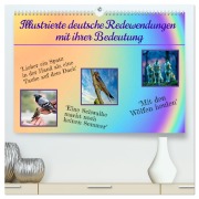 Cover-Bild zum Titel 'Illustrierte deutsche Redewendungen mit ihrer Bedeutung (hochwertiger Premium Wandkalender 2026 DIN A2 quer), Kunstdruck in Hochglanz' von 'Claudia Kleemann'