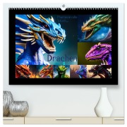 Phantasievolle Welt der Drachen (hochwertiger Premium Wandkalender 2026 DIN A2 quer), Kunstdruck in Hochglanz - Doris Krüger