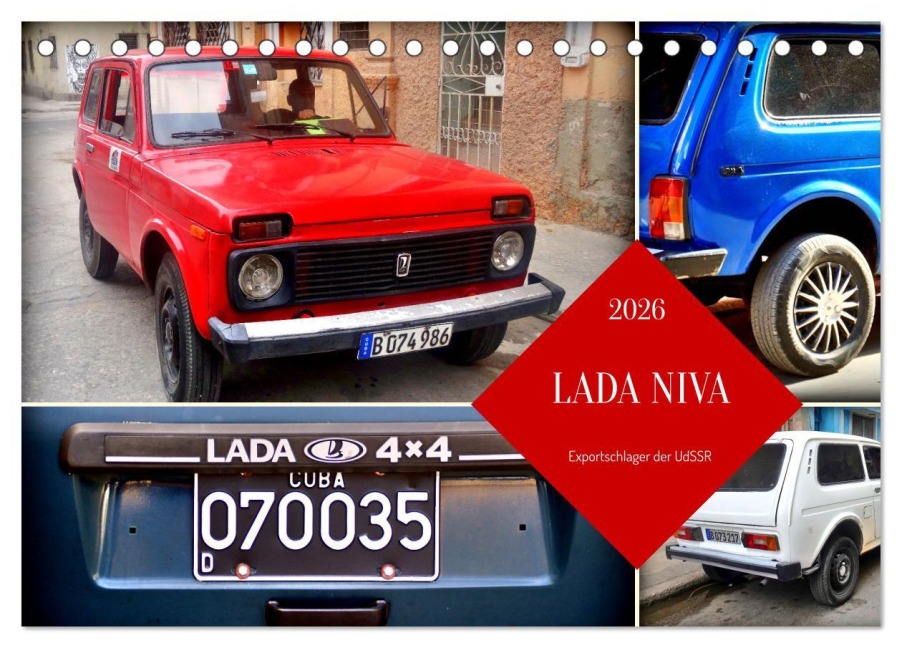 LADA NIVA - Exportschlager der UdSSR (Tischkalender 2026 DIN A5 quer), CALVENDO Monatskalender - Henning von Löwis of Menar