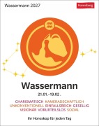 Cover-Bild zum Titel 'Wassermann Sternzeichenkalender 2027 - Tagesabreißkalender - Ihr Horoskop für jeden Tag' von 'Robert Satorius'