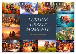 Cover-Bild zum Titel 'Lustige Urzeit Momente - Ein Jahr voller Steinzeitspaß (Tischkalender 2026 DIN A5 quer), CALVENDO Monatskalender' von 'Dirk Meutzner'