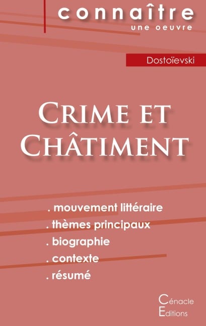 Fiche de lecture Crime et Châtiment (Analyse littéraire de référence et résumé complet) - Dostoïevski
