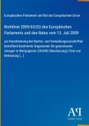 Cover-Bild zum Titel 'Richtlinie 2009/65/EG des Europäischen Parlaments und des Rates vom 13. Juli 2009' von 'Europäisches Parlament und Rat der Europäischen Union'