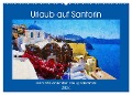 Urlaub auf Santorin - Gemalte Ansichten der Kykladeninsel (Wandkalender 2024 DIN A2 quer), CALVENDO Monatskalender - Anja Frost