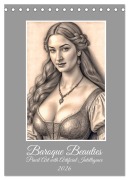 Cover-Bild zum Titel 'Baroque Beauties, Pencil Art with Artificial Intelligence (Desk Calendar 2026 DIN A5 portrait), CALVENDO 12 Month DeskCalendar' von 'Werner Braun'